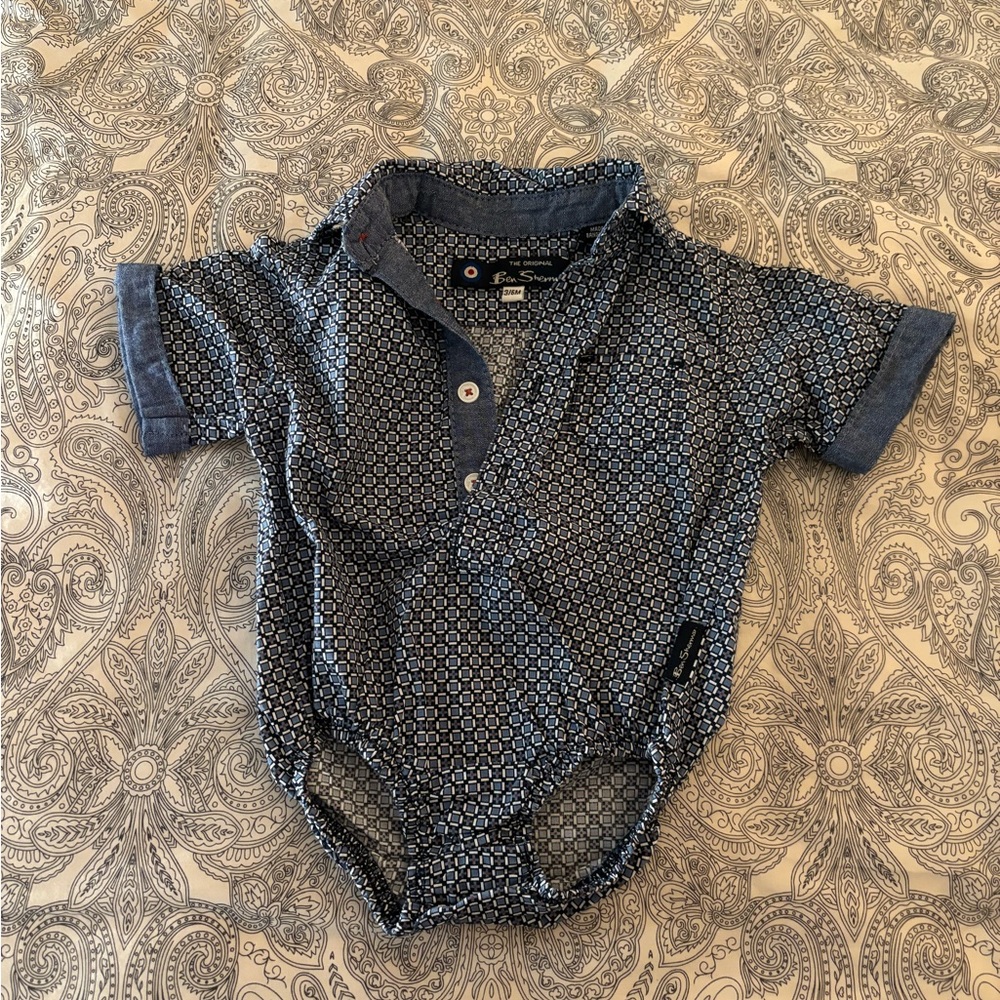 Ben Sherman collared onesie, EUC